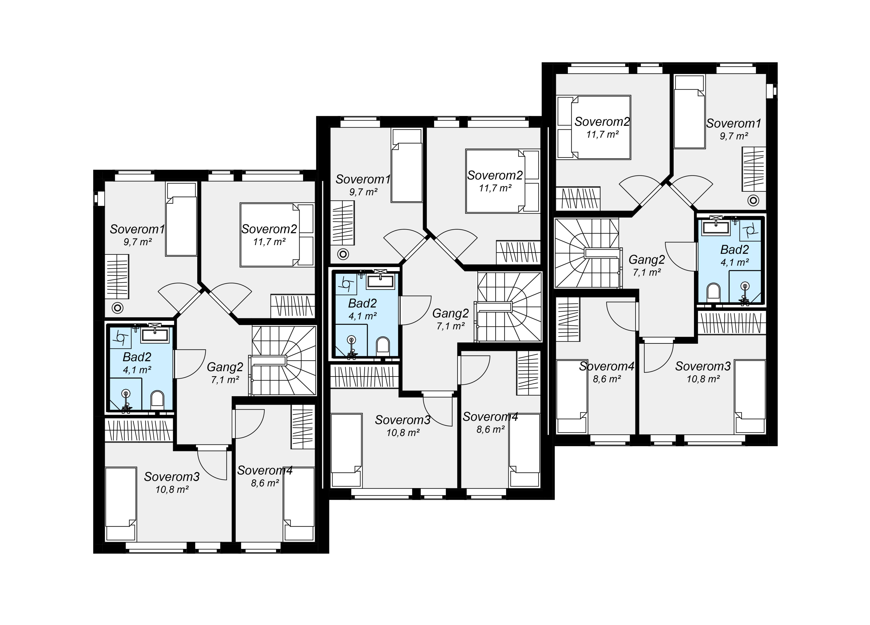 2. etasje - 90,4 m²